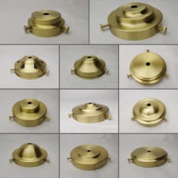 Brass Desk Lampshade Claw Polishing Lamp Base with 3 Holes Screws Ceiling Plate Customizable Processing of Copper Accessories