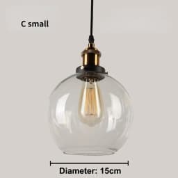 Nordic American Style Country Simple Industrial Vintage Glass Chandelier Creative Living Room Restaurant Bar Light Fixture