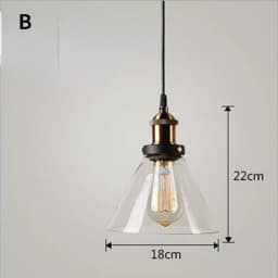 Nordic American Style Country Simple Industrial Vintage Glass Chandelier Creative Living Room Restaurant Bar Light Fixture