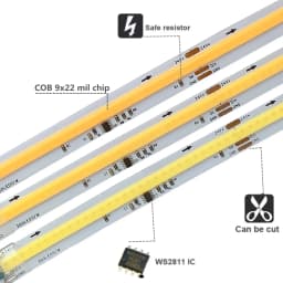 WS2811 COB Running Water Flowing LED Strip Light Horse Race Chasing Tape Wireless Remote Controller DC24V Power 20M 10M Full Set