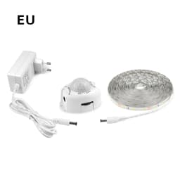 1-5m PIR Motion Sensor LED Strip Lights DC 12V Diode Tape Waterproof Auto On/Off Stairs Wardrobe Closet Kitchen Backlight Light