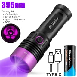 Alonefire SV53 20W 365nm High Power UV Flashlight Ultraviolet Blacklight Detector Money Pet Urine Dry Stains Bed Bug Scorpions