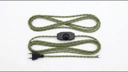2m 3meters AC 220V-250V Vintage EU Plug Power Cords Retro Twisted Cable with Dimmer Switch