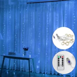 3M LED Curtain Garland Fairy String Lights Christmas Holiday Party Wedding Decoration USB Remote 8 Modes Waterfall Lighting
