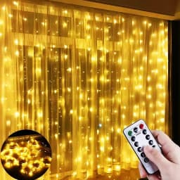 3M LED Curtain Garland Fairy String Lights Christmas Holiday Party Wedding Decoration USB Remote 8 Modes Waterfall Lighting