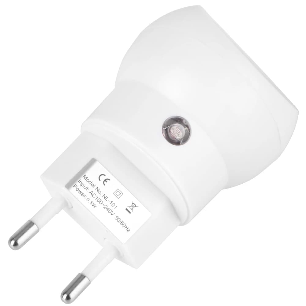 EU Plug Light Sensor Night Light 360 Manual Rotation LED Bedroom Lamp Convenience