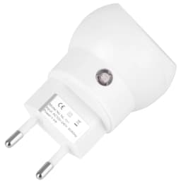 EU Plug Light Sensor Night Light 360 Manual Rotation LED Bedroom Lamp Convenience