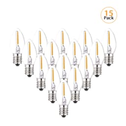 Genixgreen C7 LED Night Light Bulb 0.5W Dimmable E12 E14 Base Warm White 2700K Chandelier Salt Lamp Replacement Mini Candle Bulb