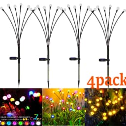 10pack Garden Lights Solar Outdoor New Upgraded Leaf Design Solar Lights for Outside Garden Solar Garden Lights Outdoor