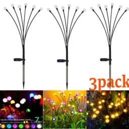 10pack Garden Lights Solar Outdoor New Upgraded Leaf Design Solar Lights for Outside Garden Solar Garden Lights Outdoor