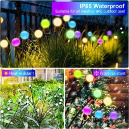 10pack Garden Lights Solar Outdoor New Upgraded Leaf Design Solar Lights for Outside Garden Solar Garden Lights Outdoor