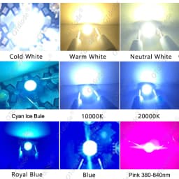 10-1000Pcs High Power LED COB Lamp Chip 1W 3W 3.2-3.6V 110-280LM Bead Warm Cold White Blue Diode For DIY LED Spotlight Downlight