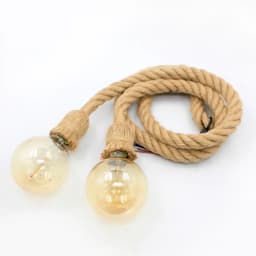 Vintage 1/2/3/4m Long Hemp Rope Retro Loft Single Head Double Heads Industrial Light Hanging Lamp Pendant Light Edison Lamp