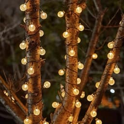 1 Pack 39FT IP65 Crystal Globe Solar String Lights 100 LED 8 Lighting Modes Solar Outdoor Lights For Halloween Christmas Party