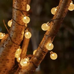 1 Pack 39FT IP65 Crystal Globe Solar String Lights 100 LED 8 Lighting Modes Solar Outdoor Lights For Halloween Christmas Party