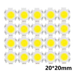 20pcs A Lot High Power LED COB Light Bulb 250mA Size 20MM 3W 5W 7W 10W LED Source Chip Light Lamp SpotLight Downlight Lamps DIY