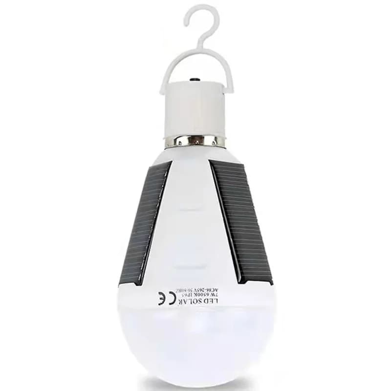 E27 Rechargeable LED Solar Bulb Lamp 7W 12W 85V-265V Outdoor Emergency Solar Powered Bulb Travel Fishing Camping Light Tent lamp