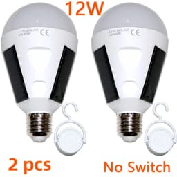 E27 Rechargeable LED Solar Bulb Lamp 7W 12W 85V-265V Outdoor Emergency Solar Powered Bulb Travel Fishing Camping Light Tent lamp