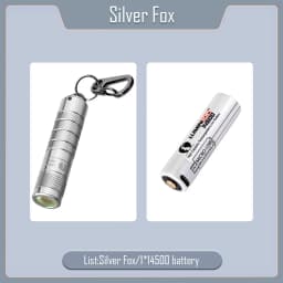 EDC LED Lantern Keychain Flashlight Powerful Magnetic Tail Torch Outdoor Camping Light Lamp Tent Flash Lighting Silver Fox