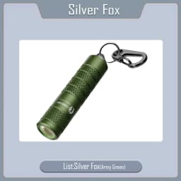 EDC LED Lantern Keychain Flashlight Powerful Magnetic Tail Torch Outdoor Camping Light Lamp Tent Flash Lighting Silver Fox