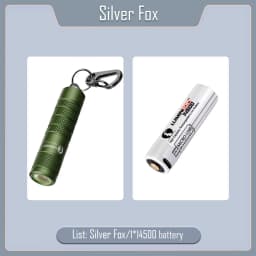 EDC LED Lantern Keychain Flashlight Powerful Magnetic Tail Torch Outdoor Camping Light Lamp Tent Flash Lighting Silver Fox