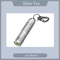EDC LED Lantern Keychain Flashlight Powerful Magnetic Tail Torch Outdoor Camping Light Lamp Tent Flash Lighting Silver Fox