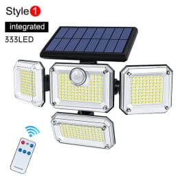 20w Solar Light 122/333led IP65 Waterproof Outdoor Indoor Solar Garden Lamp With Adjustable Head Wide Lighting Angle With 3 Mode