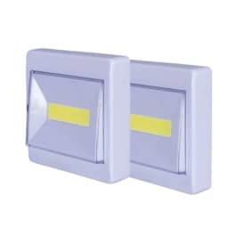2 Pcs COB LED Night Lights AAA Battery Wall Light Operated with Switch Magic Tape for Cabinet lights Garage Corridor lamp
