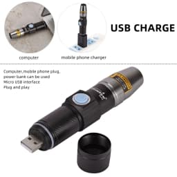365nm UV Flashlight USB Rechargeable Money Pet Urine Ore Cat Tinea Leakage Scorpion Fluorescent Invisible Ink Marker Check Light