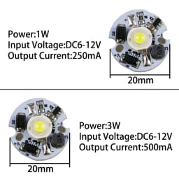 1W 3W LED Lamp Beads Constant Current Driver White Blue Power Circuit Board Lithium Battery 3-5V 6-12V 12-24V Transformer Module