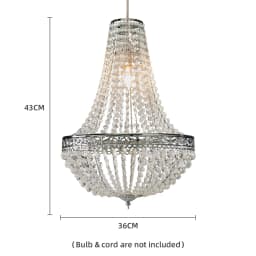 Premium Vintage Crystal Chandelier Ceiling Light Shade Drop Light Easy Fitting Charlotte Pendant Lampshade Without cord kit