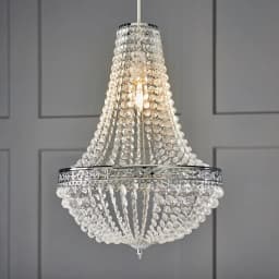 Premium Vintage Crystal Chandelier Ceiling Light Shade Drop Light Easy Fitting Charlotte Pendant Lampshade Without cord kit
