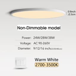 MARPOU 2cm Ultra-thin LED ceiling light 24W 28W 38W warm white cold white neutral white indoor modern lighting Decoration Home