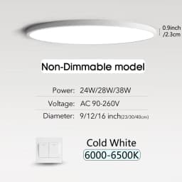 MARPOU 2cm Ultra-thin LED ceiling light 24W 28W 38W warm white cold white neutral white indoor modern lighting Decoration Home