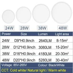 MARPOU 2cm Ultra-thin LED ceiling light 24W 28W 38W warm white cold white neutral white indoor modern lighting Decoration Home