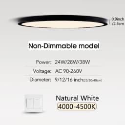 MARPOU 2cm Ultra-thin LED ceiling light 24W 28W 38W warm white cold white neutral white indoor modern lighting Decoration Home