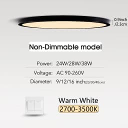 MARPOU 2cm Ultra-thin LED ceiling light 24W 28W 38W warm white cold white neutral white indoor modern lighting Decoration Home