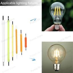 10pcs LED Hard Filament Edison LED Bulbs 20mm 29mm 38mm 54mm 68mm DC3V 2200K White Warm White Red Green Blue Source Accessories