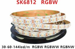 SK6812 RGBW (Similar Ws2812b) 4 in 1 1m/4m/5m 30/60/144 Leds/Pixels/M Individual Addressable Strip WW NW IP30/65/67 DC5V