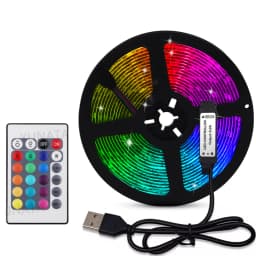 5V USB RGB LED Strip Light Remote Control 5050 30LED/m 5m 10m Lights Tape TV Backlights Home Decoration 0.5/1/2/3m Black PCB
