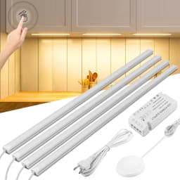 Motion Touch Sensor LED Lights Wireless Light Penetrable Wood Aluminum Bar Light Cabinet Wardrobe Lamp Backlight For Kitchen