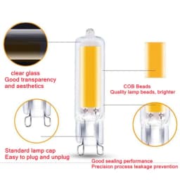 Super Bright G9 LED Light Bulb 7W 9W 12W 15W AC DC 12V 220V Glass Lamp Constant Power Light LED Lighting G9 COB Bulbs