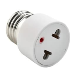1pcs E27 to EU US Converter Lamp Socket Screw LED Bulb Lighting E27 European America Plug Socket Light Holder White