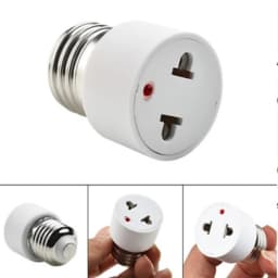 1pcs E27 to EU US Converter Lamp Socket Screw LED Bulb Lighting E27 European America Plug Socket Light Holder White