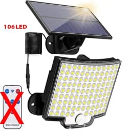 106LED Split Solar Lamp 3 Lighting Mode Outdoor Decoration Sunlight Wall Light PIR Motion Sensor Waterproof Garden Garage Lamp