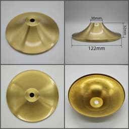 M10 Ceramic Desk Lamp Brass Base Cover Pure Copper Desk Lamp Plate I-Shaped Connector DIY Brass Lighting Hardware Accessories