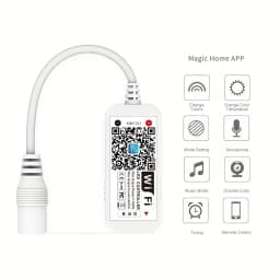 Wifi RGBW RGB Controller Magic Home APP Work with Alexa Google Home for DC12-24V Single Color RGB LED Strip Light Voice Dimmer