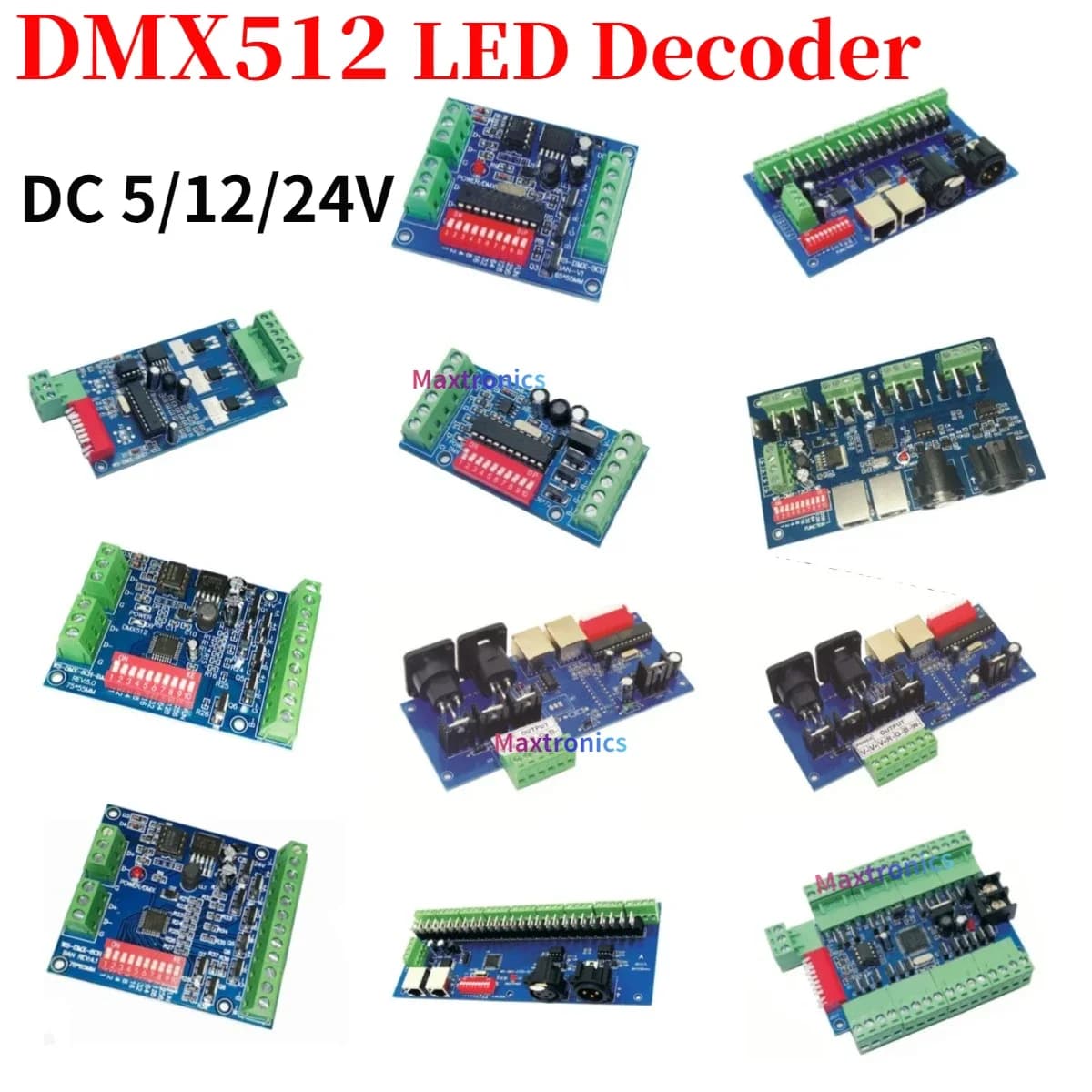DMX512 Decoder 3CH 4CH 6CH 8CH 12CH 18CH 24CH 27CH LED Controller Constant Voltage Common Anode Dimmer DC5~24V For Led Lights