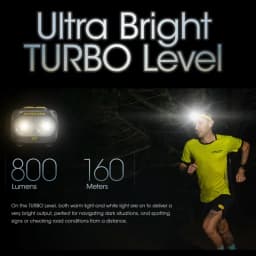 NITECORE UT27 Dual Beam Fusion Elite Headlamp 800 lumens +Removable Rechargeable Battery Spotlight