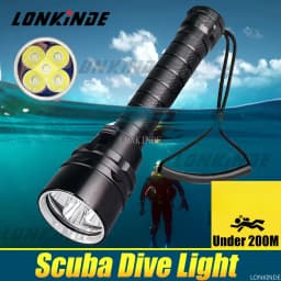 Powerful 10000LM 3/5 LED Professional Dive Light IPX8 Waterproof led Scuba Diving Flashlight LED Underwater 200M Torch Lanterna